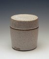 08 5-inch White Stoneware Jar